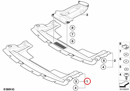 OEM front lower trim 51757201782 for MINI R50, R53 and Cabrio R52. Original MINI