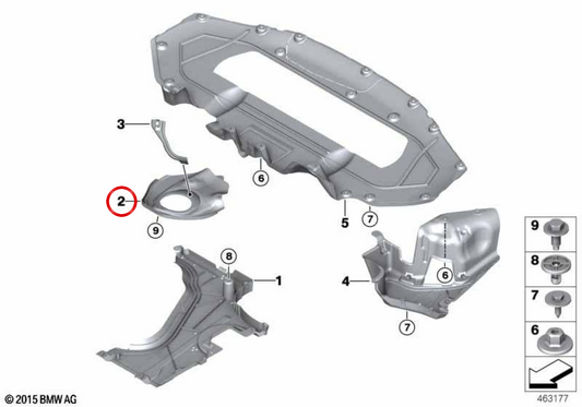 Cubierta de eje trasero OEM 51757351800 para BMW G30, G31, G11, G12. Original BMW.