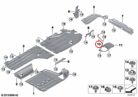 OEM cover support 51757428096 for BMW G05, G06, G07. Original BMW.