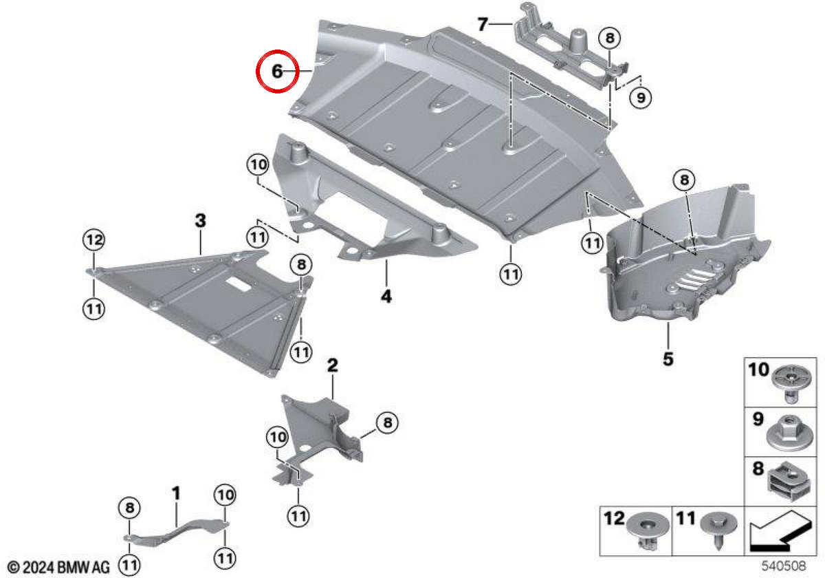 OEM Heckdiffusor 51758738053 für BMW G26. Original BMW.