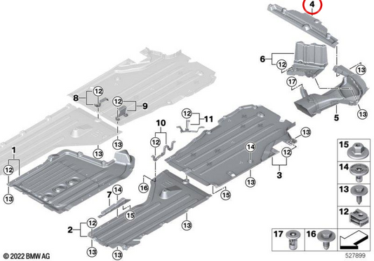 Difusor trasero central OEM 51759451725 para BMW G09. Original BMW.