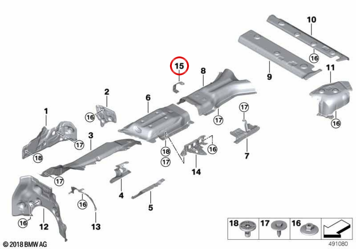 Supporto assemblaggio OEM 51759492675 per BMW G07. BMW originale.