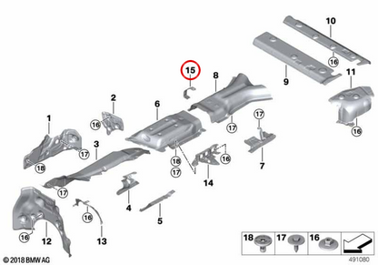 Supporto assemblaggio OEM 51759492675 per BMW G07. BMW originale.