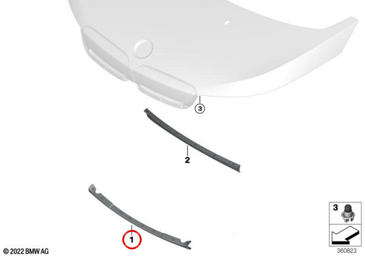 Junta de vedação OEM 51767299132 para BMW i3 (I01). BMW genuíno.