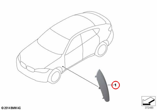 Condotto dell'aria lato anteriore destro OEM 51767347516 per BMW F16. BMW originale.