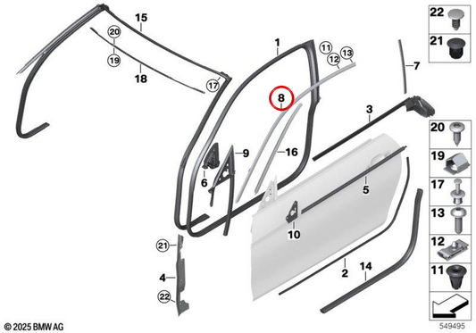 Soporte lateral derecho OEM 51767433334 para BMW F32, F82. Original BMW.