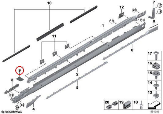 Adhäsive Protector (Folie) OEM 51775A5BFE4 für BMW G70. Original BMW.
