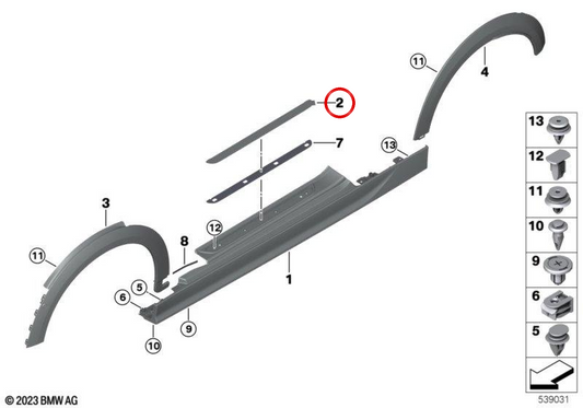 Paramento de entrada JCW OEM 51775A6A409 para MINI F66 Cooper C, Cooper S, JCW y F67 Cabrio Cooper C, Cooper S. Original MINI