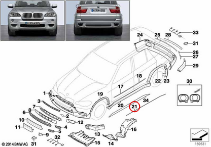 Junta OEM 51778037627 para BMW E70. Original BMW.