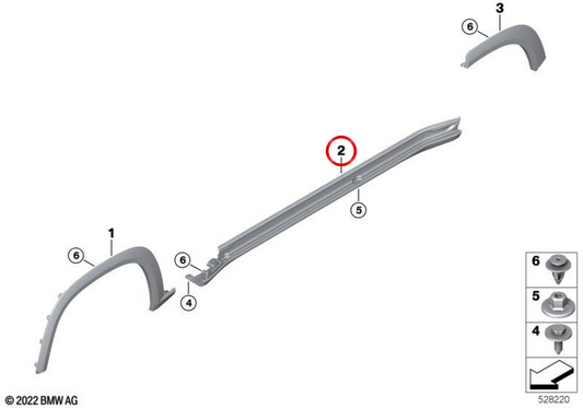 OEM right threshold cover 51779450910 for BMW G09. Original BMW.