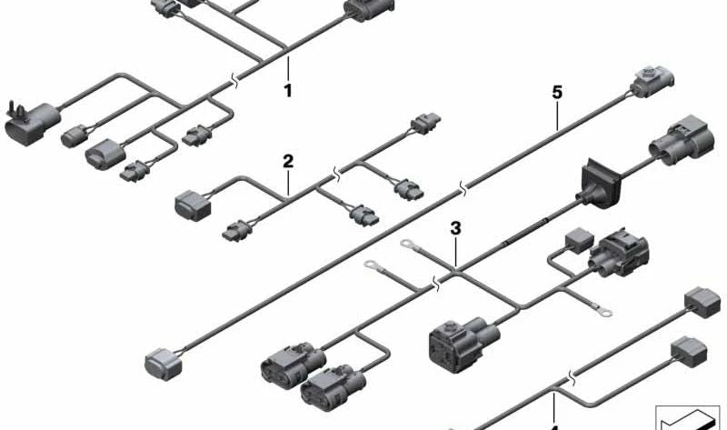 Cableado sensores aparcamiento trasero OEM 61129315100 para BMW X4 F26 {xDrive20d, xDrive20i, xDrive28i, xDrive30d, M40i}. Original BMW.