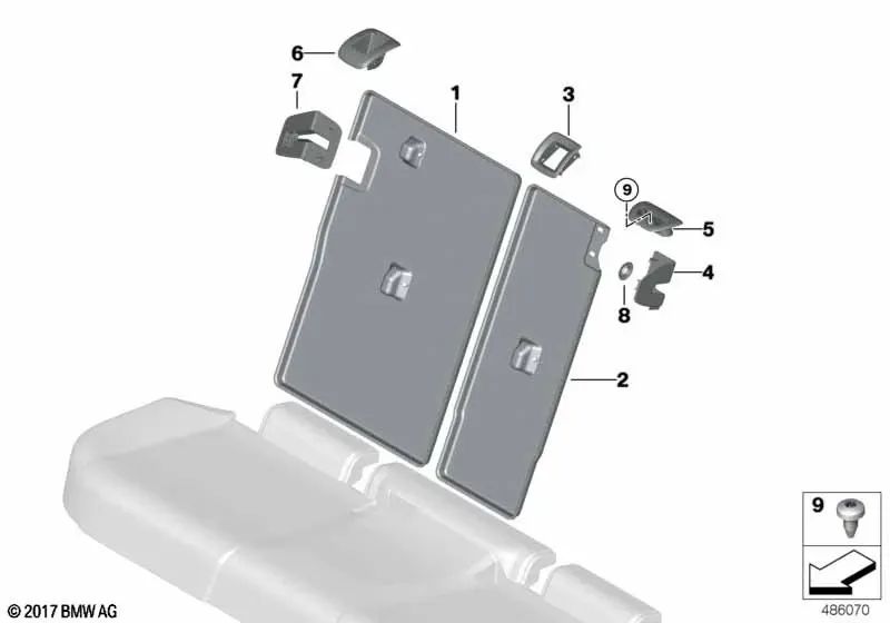 BMW X3 G01, G08, X4 G02 (OEM 52207949749) Tampa de trava. BMW original