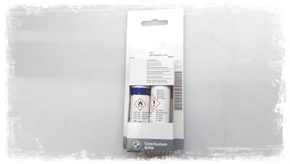 Set de lápiz de retoque color azul Montegoblau metalizado OEM 51910415658 para BMW E81,E82,E87,E88,E90,E91,E92,E93,F20,F21,F22,F23,F30,F31,F32,F33,F34,F36,G20,G21,X1,X3,X4,X5,X6,Z4. Original BMW.