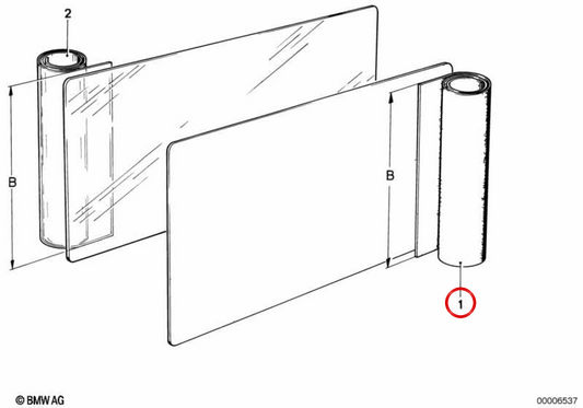 Capa de couro artificial lisa Nylonbraun OEM 51921822081 para BMW E21, E12, E24, E23... e muito mais. BMW genuíno.