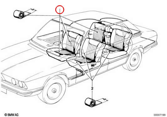 Tarineo in pelle sintetica 51931828202 per BMW E21, E12, E23. BMW originale.