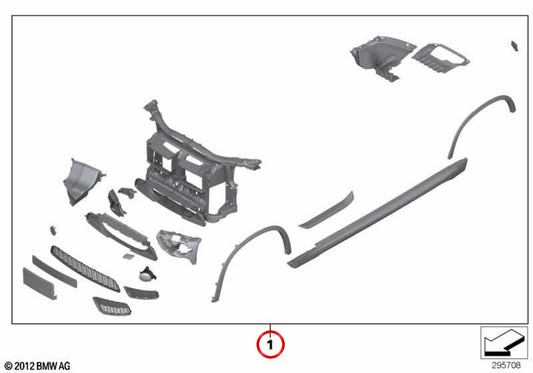 M Kit aérodynamique M OEM 51952297708 pour BMW X1 E84 (SDRIVE16D, SDRIVE16I, SDRIVE18D) tous compatibles. Comprend des jupes latérales, des grilles et des ancres. BMW original, il nécessite de la peinture dans la couleur de la voiture.