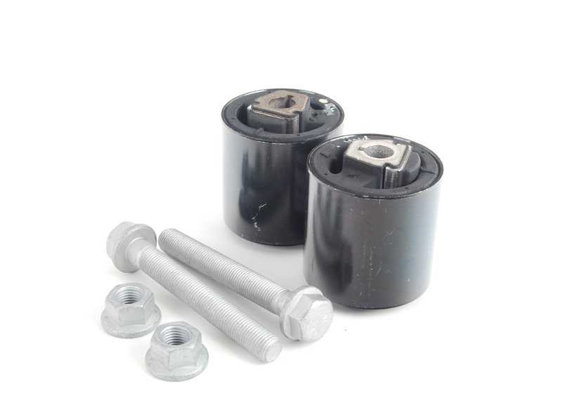 Silentblock Suspension Stroke OEM 31122180460 for BMW X5 E53 3.0D and 3.0i (FA71, FA72, FA81, FA82, FB71, FB72, FB81, FB82, FA11, FA12). Includes screws and nuts. Original BMW.