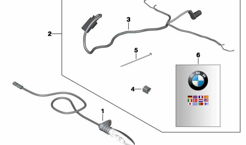 CAVOLE PERDIE OEM 61117724590 per motocicli BMW S 1000 RR (modelli K46, 0597 e 0524). BMW MOTORAD originale.