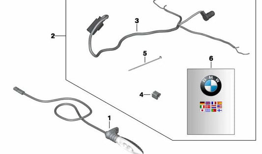 CAVOLE PERDIE OEM 61117724590 per motocicli BMW S 1000 RR (modelli K46, 0597 e 0524). BMW MOTORAD originale.