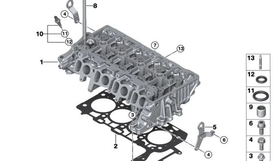 Junta de culata OEM 11128594568 para BMW {F40, F44, F45N, F46N, G42, G20, G20N, G21, G21N, G28, G28N, G22, G22N, G23, G23N, G26, G26N, G30, G30N, G31, G31N, G32, G32N, F48, F48N, F39, G01, G01N, G02, G02N, G05} and Mini {F54, F54N, F55, F55N, F56, F57,