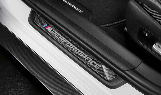 M Performance door sills for BMW F33, F83 (OEM 51472457841). Original BMW