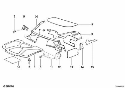 Aislamiento acústico puerta delantera izquierda para BMW Serie 3 E36 (OEM 51488173709). Original BMW.