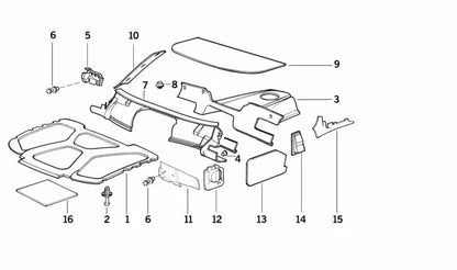 Aislamiento acústico para BMW Serie 3 E36 (OEM 51488173710). Original BMW