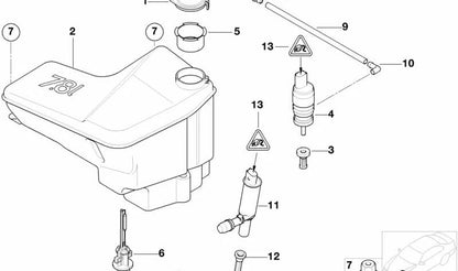 OEM filling plug 6167375587 for BMW F52, F45, F46, E30, E60, E61, E63, E64, F48, F49, F39, E83, G01, G08, F97, G02, F98, E53, G05, G18, F95, F95, G06, F96, G07, E89, I01. BMW original.