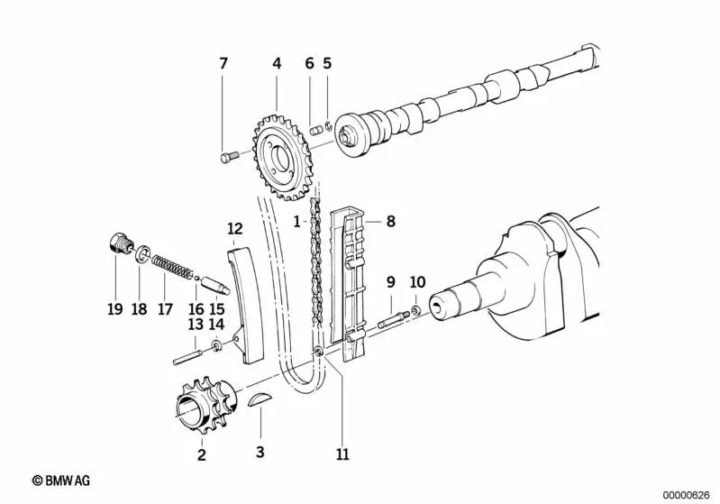 Parafusos de retenção para BMW E21, E30, E12, E28, E24, E23 (OEM 11111744363). BMW originais.