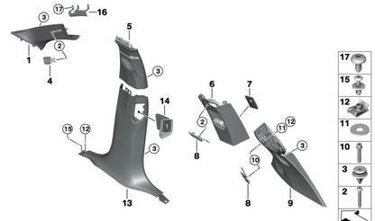 Tapón embellecedor Airbag color marfil OEM 51486993291 para BMW X7 G07 (todas las versiones: ALPINA XB7, xDrive30d, xDrive40d, xDrive40i, M60i xDrive). Original BMW.