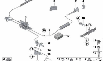 Cubierta derecha OEM 54377181204 para BMW E93 y E93N. Pieza original BMW. Ideal para reparar o reemplazar parte del mecanismo del techo duro retráctil.