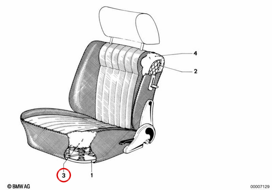 Front seat cover OEM 52101901147 for BMW 3 Series E21 315. Original BMW.
