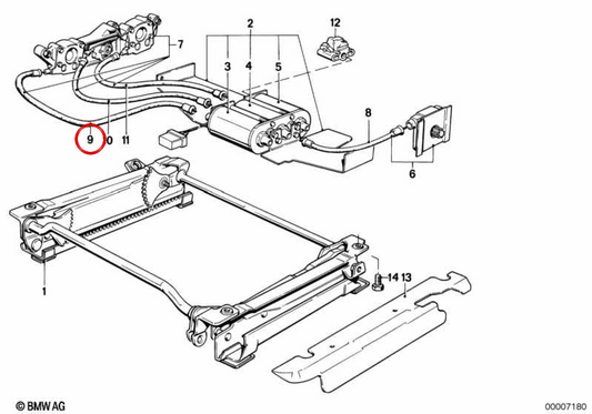 OEM 5210191726 Vordersitz Achse für BMW E28, E24, E23. Original BMW.
