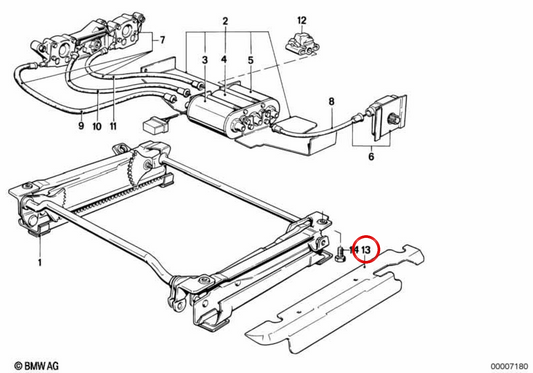 OME incoraggiatore OEM 52101917243 per BMW E24. BMW originale.
