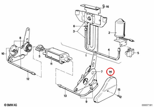 OM Copertura esterna OEM 52101917255 per BMW E24. BMW originale.