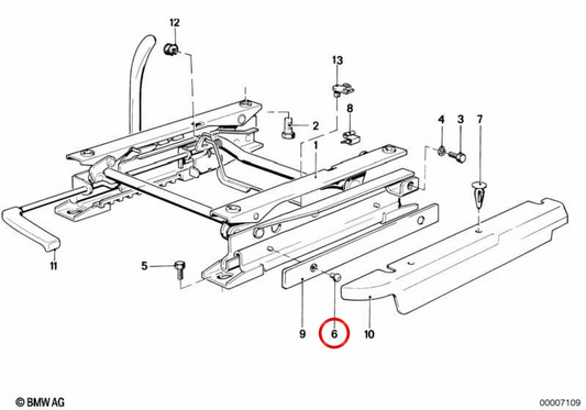 OEM 52101931811 Klemmknopf für BMW E28, E24, E23. Original BMW.
