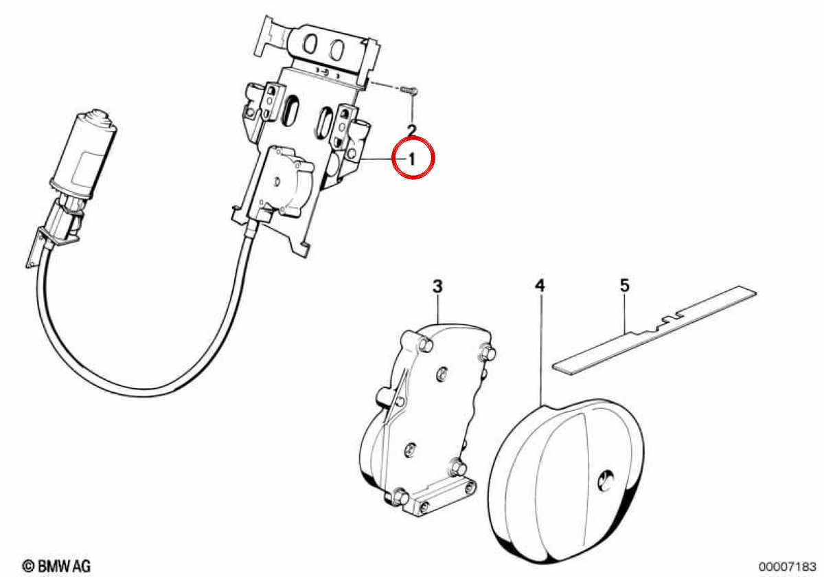 OEM 52101934550 ELECTRICAL PUSTAZABES SUPPORT FOR BMW E28, E24. Original BMW.