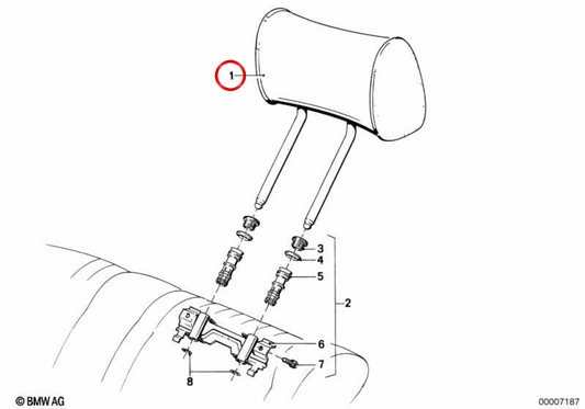 Tessuto sepcativazas OEM 52102251058 per BMW E30. BMW originale.