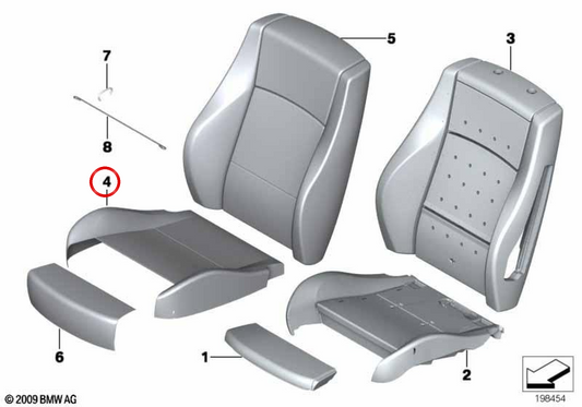 Synthetic Leder Sportssitz Cover OEM 52102992744 für BMW E84. Original BMW.