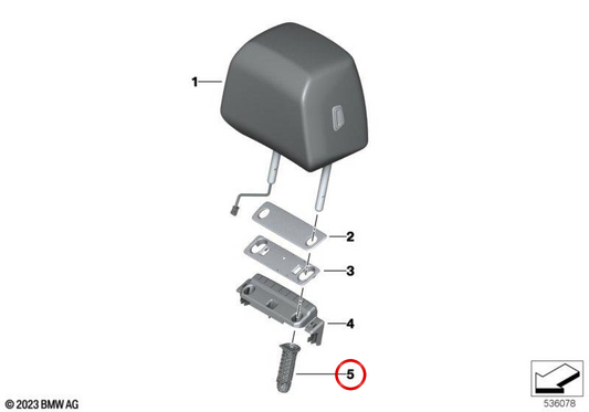 OEM 52105A178F3 Guide d'en-tête pour BMW G60, G61, G90. BMW d'origine.
