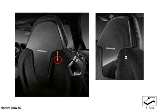 Panel trasero M Performance OEM 52105A40301 para BMW G42, G87, G22, G82, G83, F91, F92, G14, G15. Original BMW.