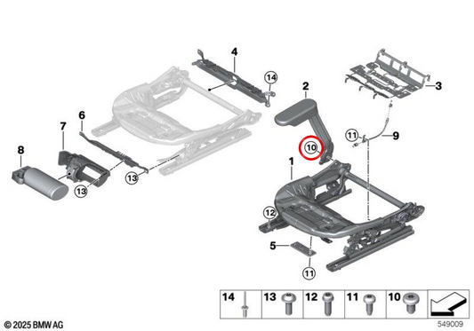Vite cilindrica OEM 52105A77886 per MINI Cooper J01, Aceman J05... e altro ancora. MINI originale.