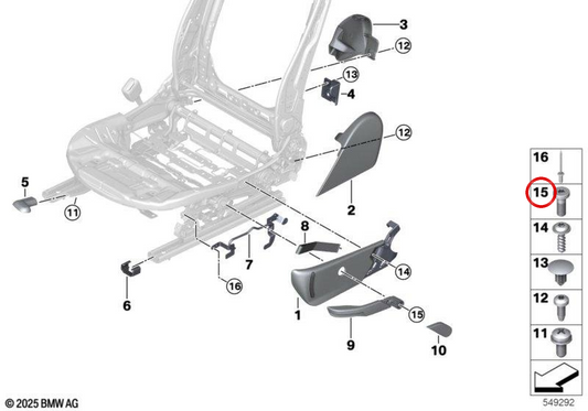 Zylinderschraube OEM 52105A77A80 für MINI Cooper J01, Aceman J05... und mehr. Originaler MINI.