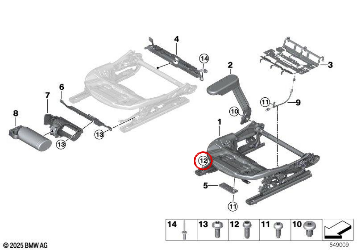 Vite cilindrica OEM 52105A79AC0 per MINI Cooper E, Cooper SE, JCW E, Aceman E... e altro ancora. MINI originale.