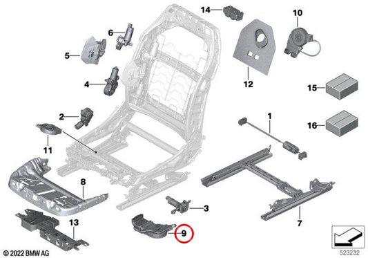 Fan Fan 52105A7DC81 pour BMW G70. BMW d'origine.