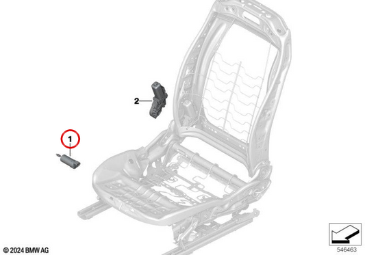 Acionamento de ajuste longitudinal do assento OEM 52105B3C524 para BMW F70, F74, U06, X1, X2, X3 e MINI F65, Countryman U25. BMW e MINI originais.