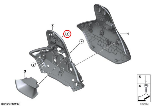 Vite testa con bordo OEM 52105B4A6C1 per MINI Cooper J01, Aceman J05. MINI originale.