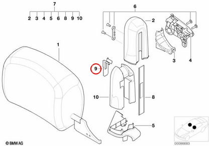 Backup setting guide OEM 52107050681 for BMW E46, E63, E64. Original BMW.