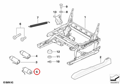 SEAT ACTADOR OEM 52107112648 for BMW E46, E63, E83, E53, E85, E86. Original BMW.