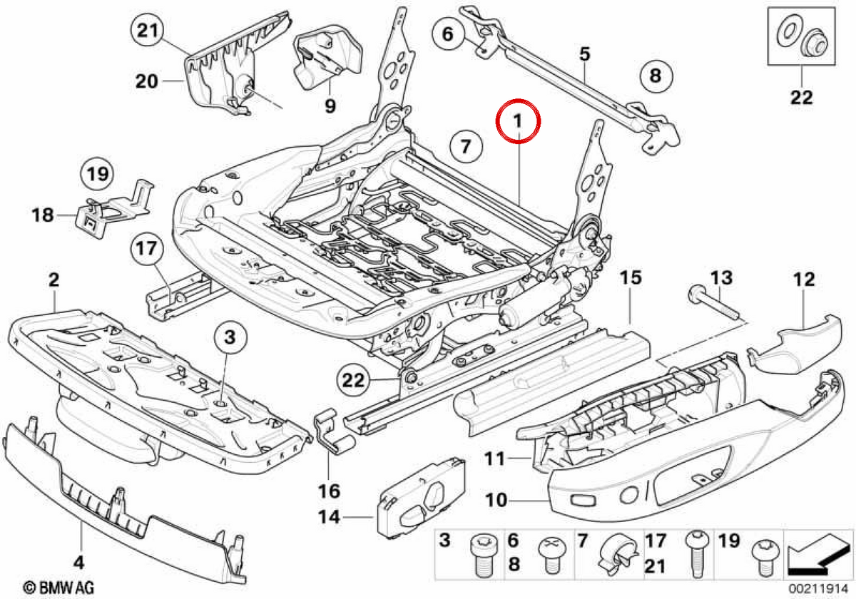 Mécanisme électrique OEM REGARD 52107135542 pour BMW E87, E90, E91, E84. BMW d'origine.